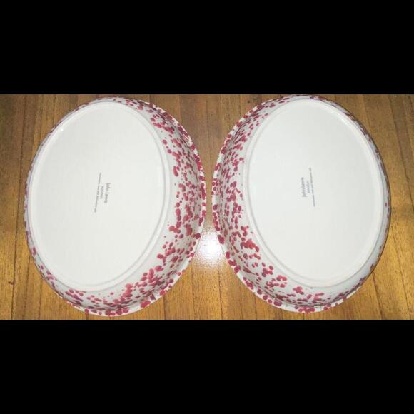 John Lewis Porcelain Red Speckled Bowls Set Of 2 - Picture 9 of 10